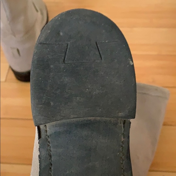 Grey Suede Riding Boots - Picture 6 of 8